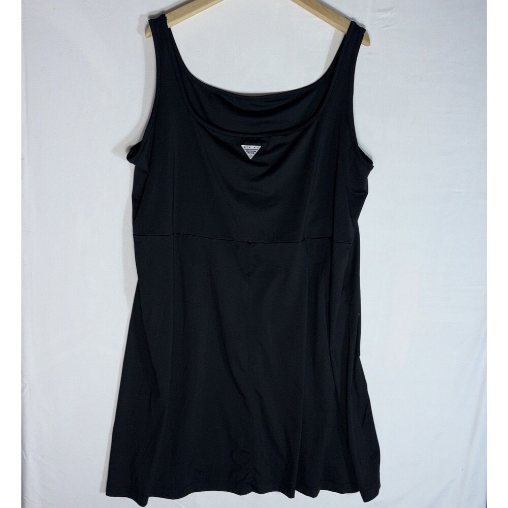 Columbia Dress PFG Freezer III Size 3X Black Omni Wick UPF 50 Stretch A-line